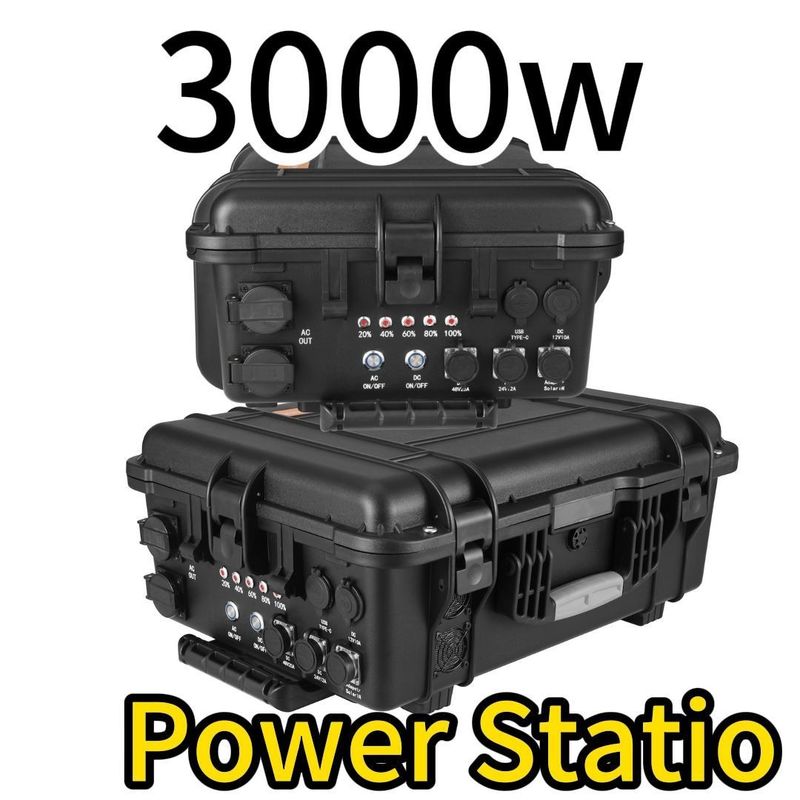 พลังงานออก 100-120V-3000W50Hz/60Hz ปรับ 3000wh 62.5ah สถานไฟฟ้าพกพาร้อน