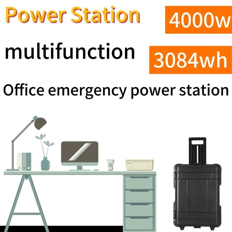 4000W 3840wh แบตเตอรี่แสงอาทิตย์พกพา ที่สมบูรณ์แบบสําหรับการตั้งแคมป์กลางแจ้ง ความต้องการพลังงานฉุกเฉิน