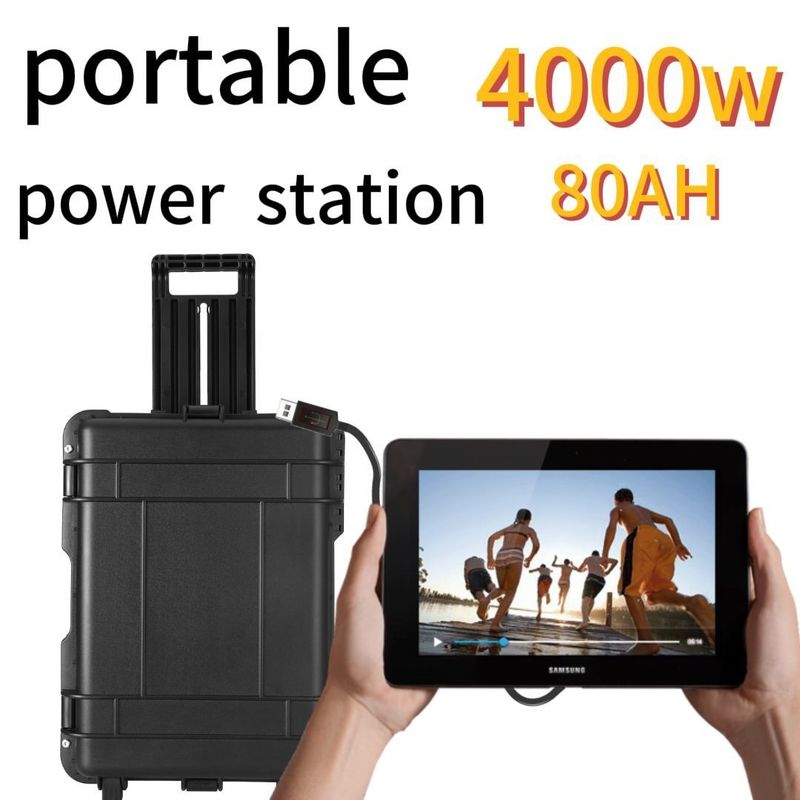 4000W80ah/UPS Pure Sine Wave BMS ระบบที่ใช้แบตเตอรี่สําหรับการแก้ไขพลังงานแบบพกพา