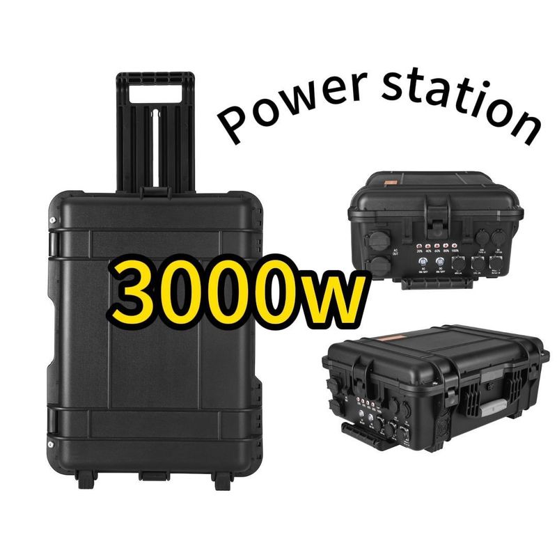 3000W 1000W แบตเตอรี่ลิธีਅਮ สถานที่พลังงานเคลื่อนไหวกลางแจ้งฉุกเฉิน CE.Un38.3 การรับรอง