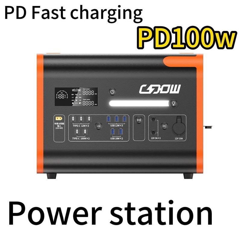 2200W/40ah AT22 AC Output Socket Power Outdoor Power Station พลังงานที่เก็บพลังงานในครัวเรือน