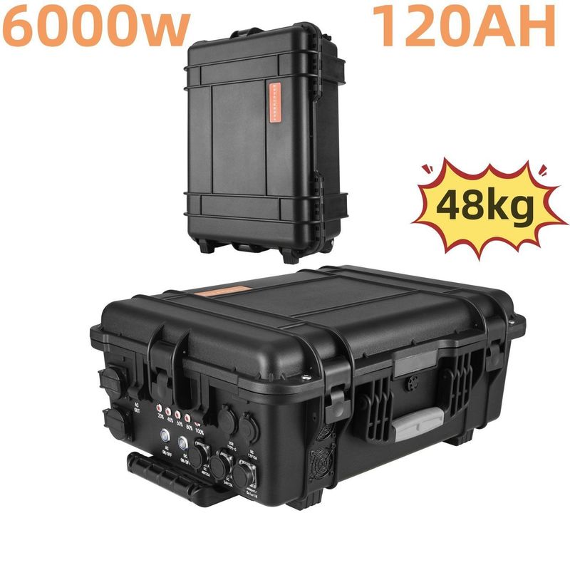 AC Pure Sine Wave 6000W/120ah เครื่องผลิตพลังงานแสงอาทิตย์สําหรับบ้านและภายนอก
