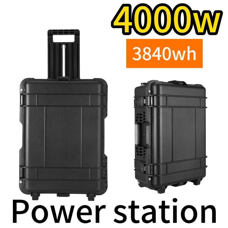 พลังงานออก 4000W LiFePO4 สถานไฟฟ้าพกพาสําหรับสถานการณ์ฉุกเฉินและการเดินทาง