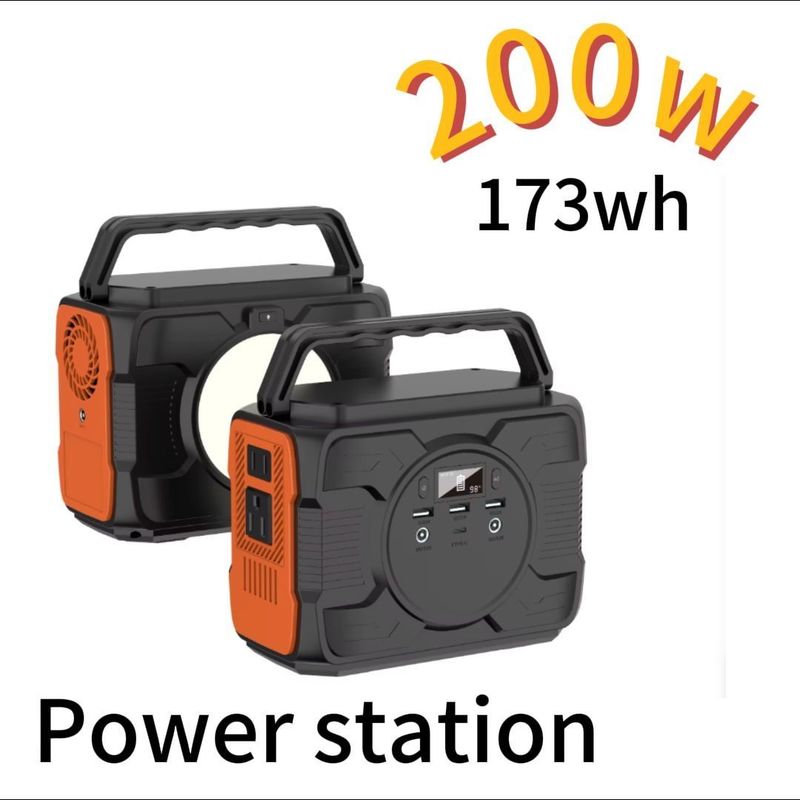 200W/173whc แบตเตอรี่สํารองพลังงานฉุกเฉิน สถานไฟฟ้าพกพาที่ดีที่สุด LED ไฟฟลัช