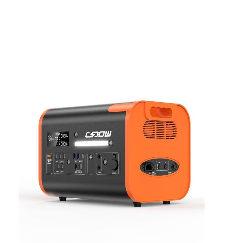 220V±5% แอคอัพทูทวอลเตจ สถานไฟฟ้าพกพาที่มีกําลังขนาดใหญ่ 2200W/2048wh/40ah