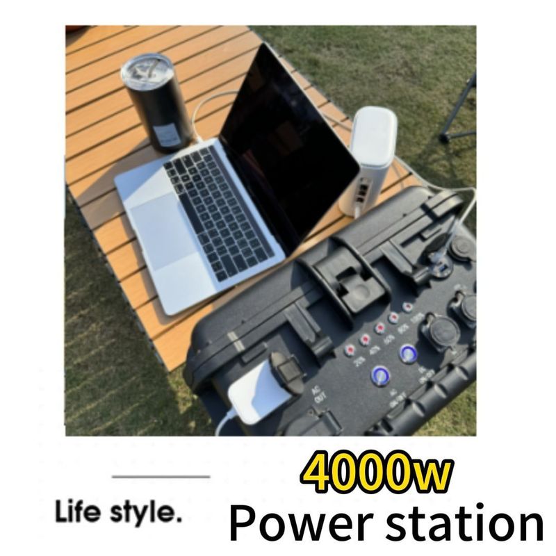 4000W/3840wh/80ah LiFePO4 โซลาร์ชาร์จ แฮนด์สแตนด์ พลังงานไฟฟ้า