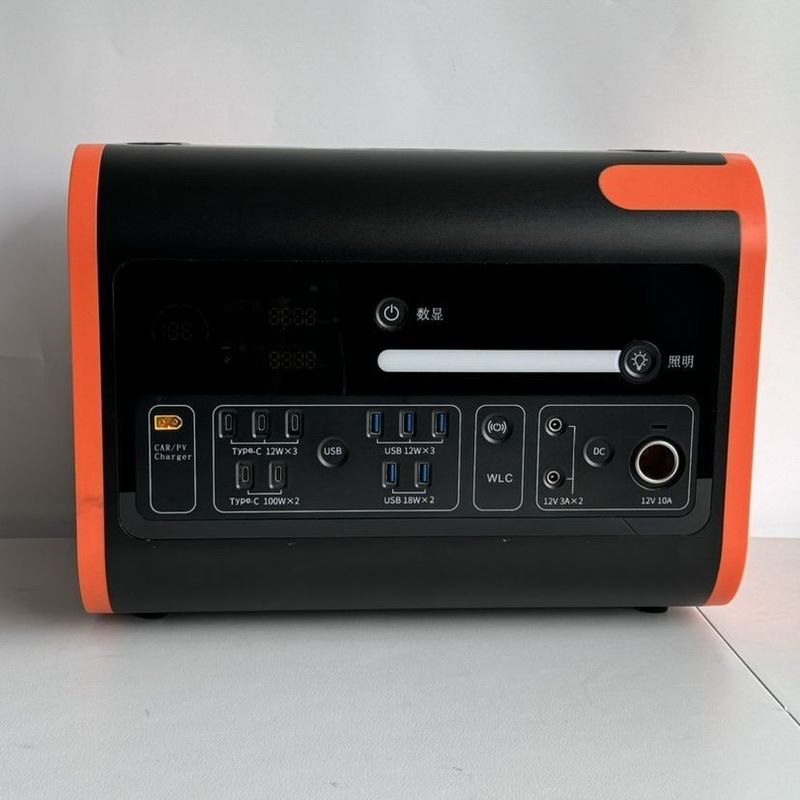220V±5% AC Output 2200W พกพาไฟฟ้าน้องสํารองสําหรับฉุกเฉินในบ้านและแคมป์