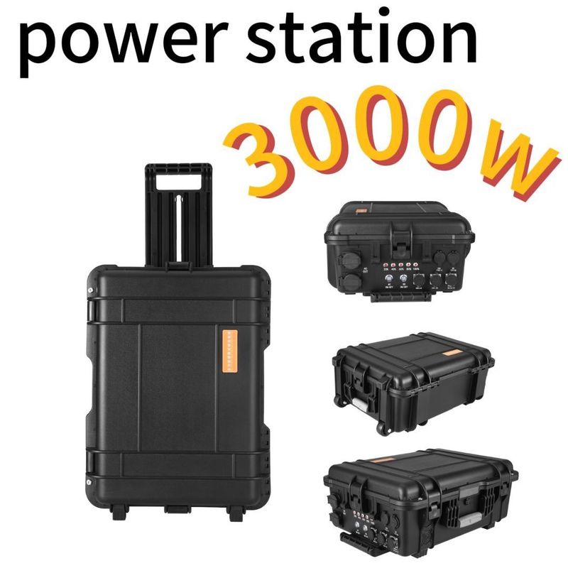 การเดินทาง 3000W/220V/110V/UPS Pure Sine LiFePO4 แบตเตอรี่สํารอง แคมป์ สถานไฟฟ้าพกพา