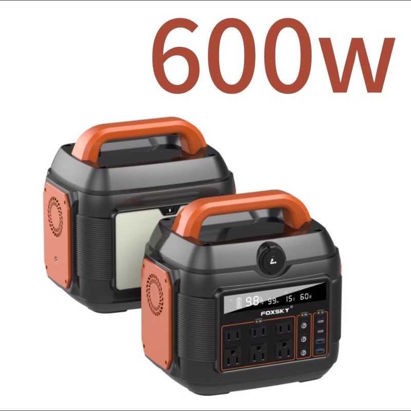 600W 300W 1200W/110V/220V โรงไฟฟ้าพกพาขนาดใหญ่สําหรับฉุกเฉินในครอบครัว