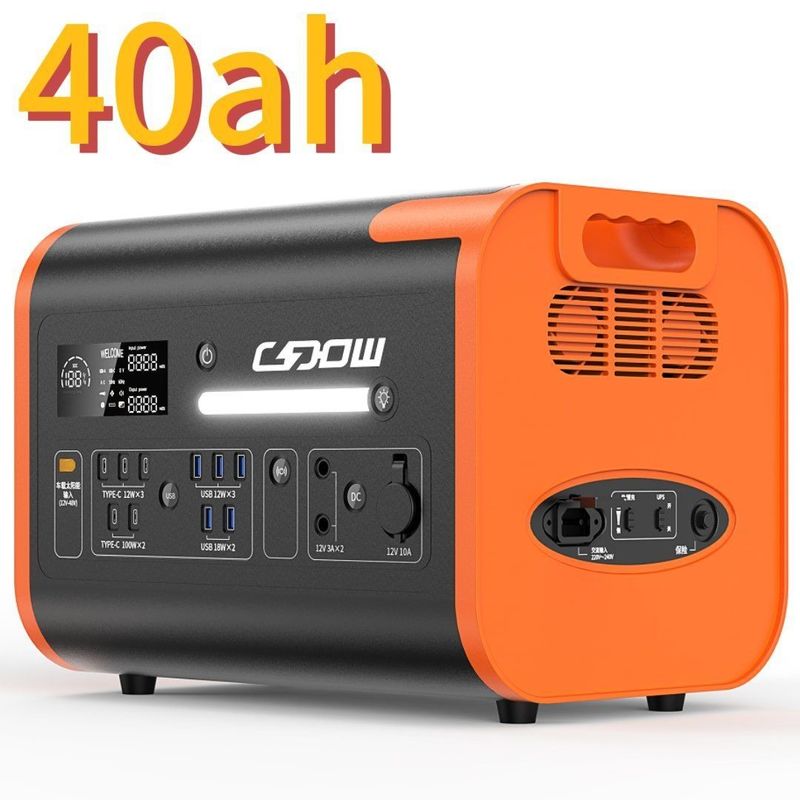 สํารวจกลางแจ้งด้วย 2200W / 2048wh สถานที่พลังงานพกพาและอินเวอร์เตอร์คลื่นไซน์บริสุทธิ์