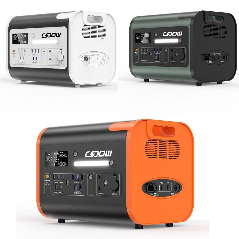 ชาร์จเร็ว 2200W/40ah พกพาไฟฟ้าสําหรับการตั้งแคมป์กลางแจ้ง