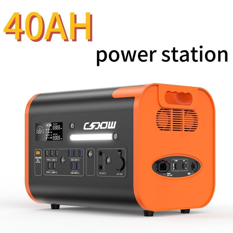 2200W/40ah สถานไฟฟ้าพกพา สนับสนุน แผ่นแสงอาทิตย์ การชาร์จสําหรับพลังงานภายนอกที่ง่าย