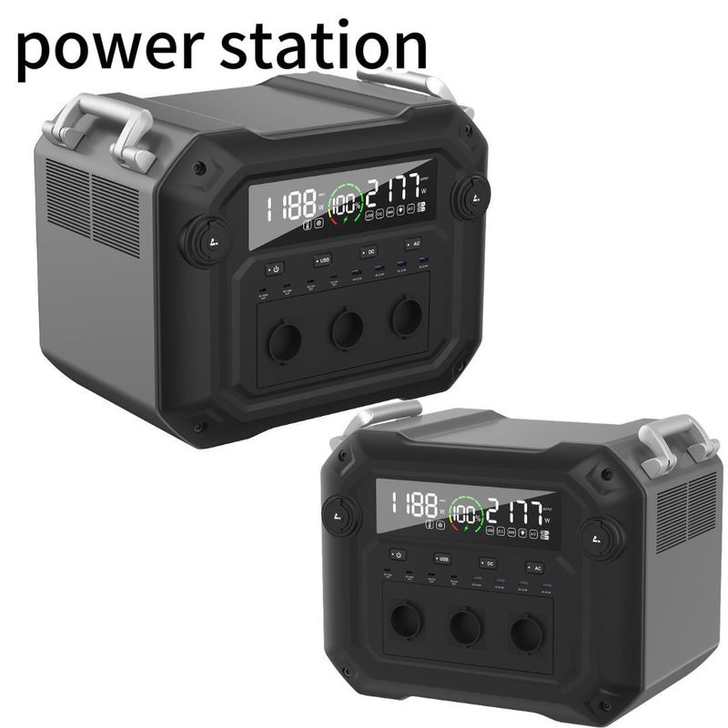 พลังงานเก็บพลังงาน สถานไฟฟ้าพกพาที่มี 1200W AC Input และ 3600W/3430.4wh ความจุ