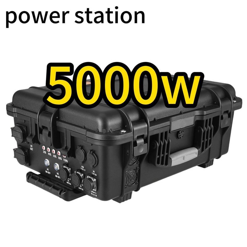 LT-50 5000W Outdoor Adventure พกพาสถานีพลังงานที่มีวัสดุ ABS สับสนธิ Shell