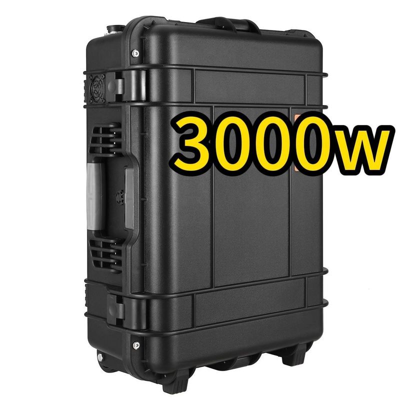 3000W/3000wh พกพา พลังงานเก็บพลังงาน สถานีพลังงาน ABS สารสกัดกระเป๋าสําหรับการเดินทาง