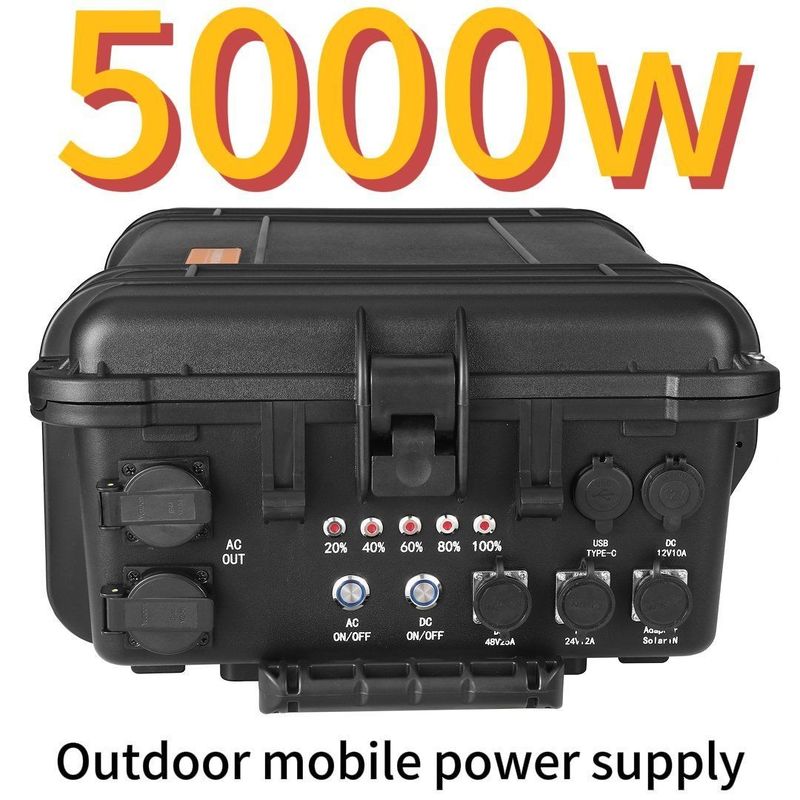 ป้องกันอุณหภูมิต่ํา 5000W AC LiFePO4 โจ๊กเนอร์แสงอาทิตย์สําหรับครัวเรือนกลางแจ้ง
