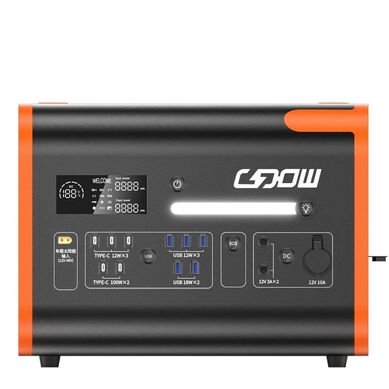 Un38.3/Msos การยืนยันตัวจริง 2200W 220V เครื่องผลิตพลังงานแสงอาทิตย์แบบพกพา 800W สําหรับกลางแจ้ง