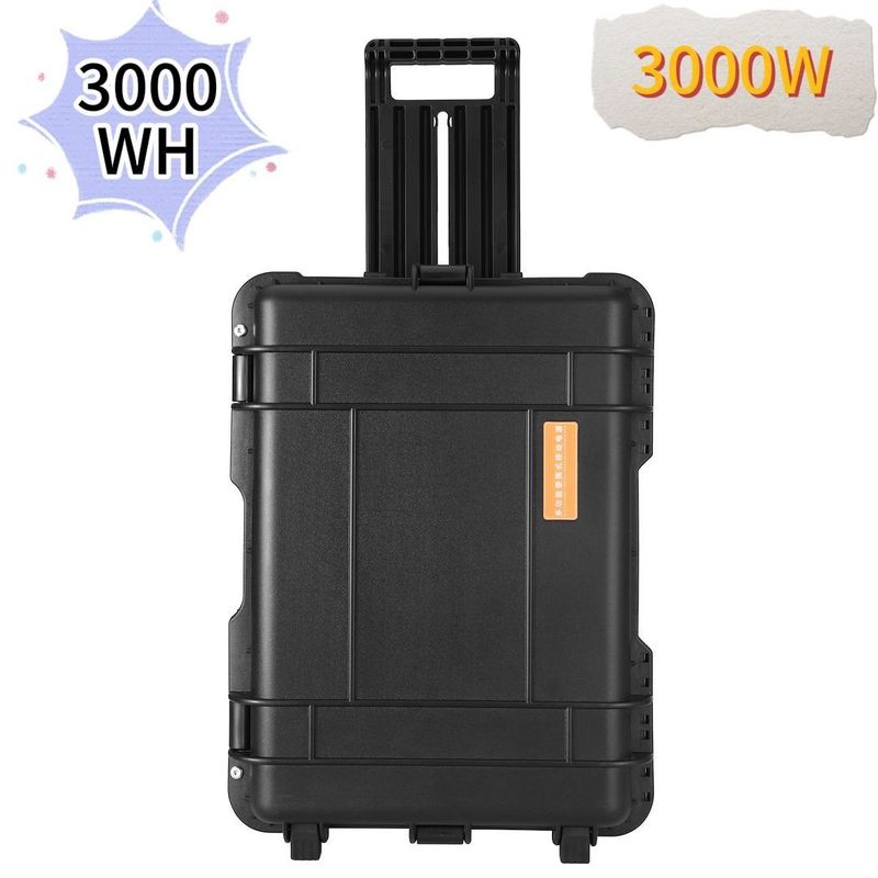 CE.Un38.3 เครื่องไฟฟ้าพลังแสงอาทิตย์พกพา 3000W/3000wh ที่ได้รับการรับรองสําหรับแคมป์และฉุกเฉิน