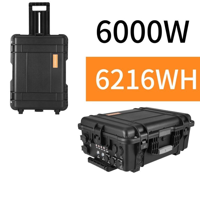 ODM/OEM ABS สารสกัดโลหะสกัด 6000W/6216wh LiFePO4 โจรพลังแสงอาทิตย์สําหรับบ้านกลางแจ้ง