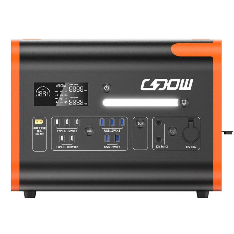 40ah/2200W/2048wh ส้มร้อน โรงไฟฟ้าเก็บพลังงานพกพาสําหรับบ้าน