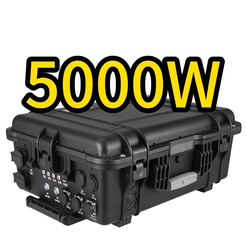 CE.Un38.3 เครื่องกําเนิดพลังงานแสงอาทิตย์แบตเตอรี่ลิตিয়াম 5000W ที่ได้รับการรับรองสําหรับโรงไฟฟ้าพกพา