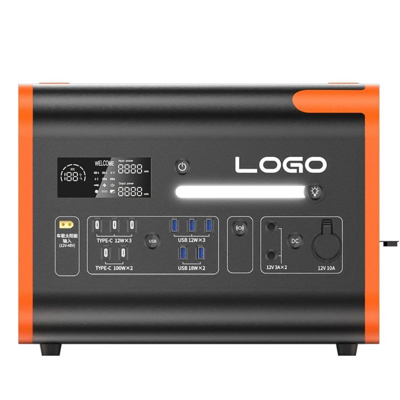 40ah ส้ม OEM ODM 2200W โฮมโซลาร์เจนเนอเรตเตอร์ นอกแคมป์ โรงไฟฟ้าพกพา