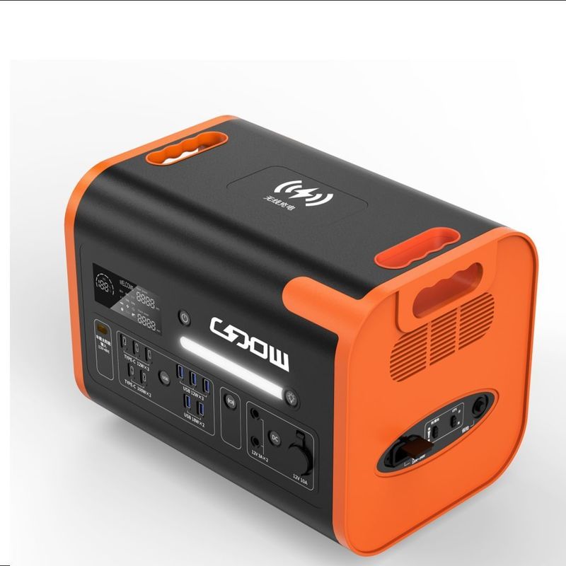 800W แม็กซ์ ดวงอาทิตย์การชาร์จ LiFePO4 แบตเตอรี่สํารอง พลังงานพกพาสําหรับแคมป์และกลางแจ้ง