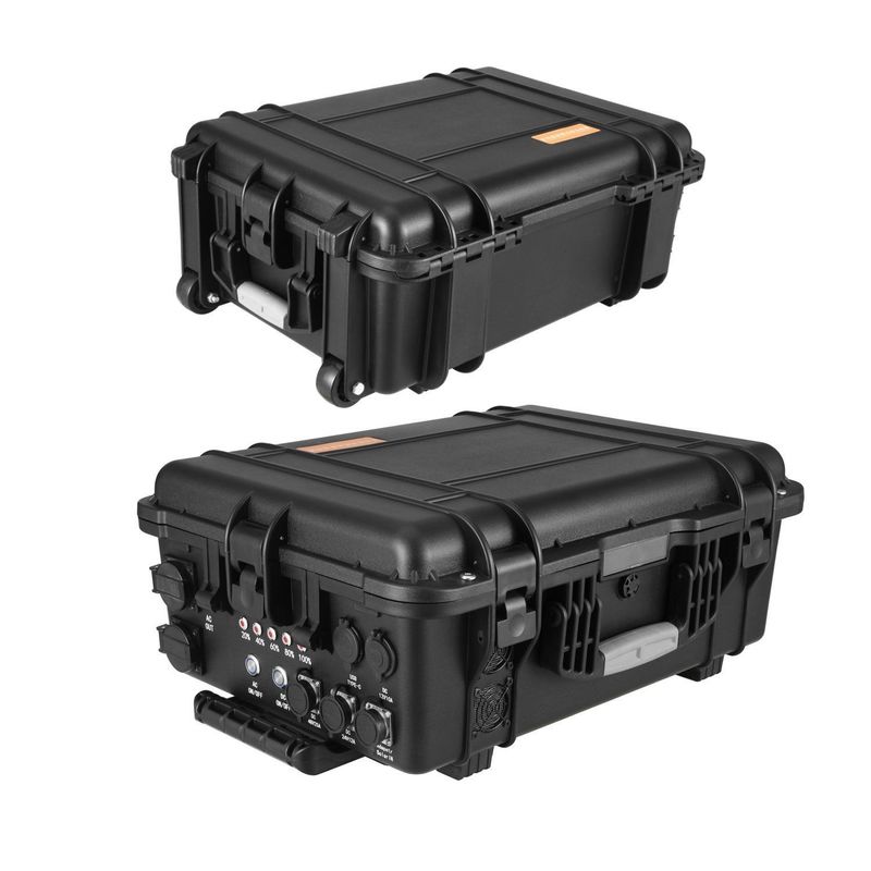 สถานที่ไฟฟ้าพกพากลางแจ้งสําหรับแฟนการถ่ายทอดสด เครื่องมือไฟฟ้า AC Output Current 15A Max USB
