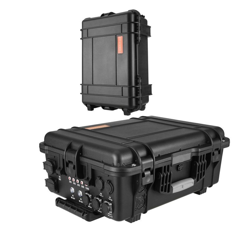 แบตเตอรี่แบบพกพา Lifep04 อัตราการออกคลื่นไซน์บริสุทธิ์ 5000W/4800wh/48kg สําหรับแคมป์กลางแจ้ง