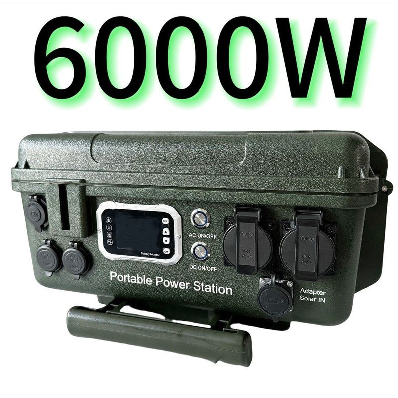 เครื่องควบคุม MPPT 6000W/6048wh สถานที่พลังงานเคลื่อนไหว AC/DC แบบพกพาภายนอกสําหรับสินค้า