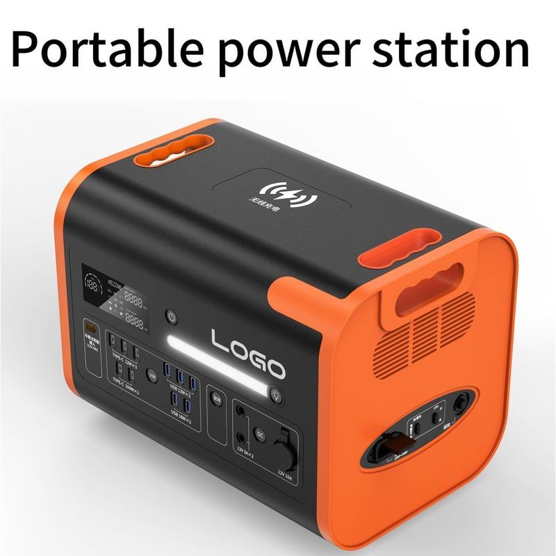เวลาชาร์จ 90 นาที เครื่องกําเนิดไฟพกพา 2400W 2048wh เครื่องกําเนิดพลังงาน